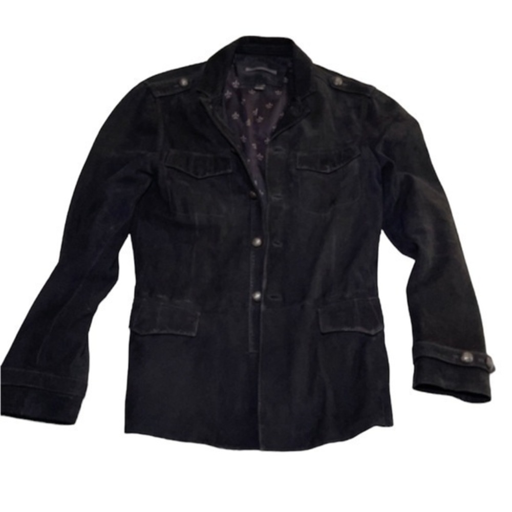 JOHN VARVATOS Black Suede Jacket
